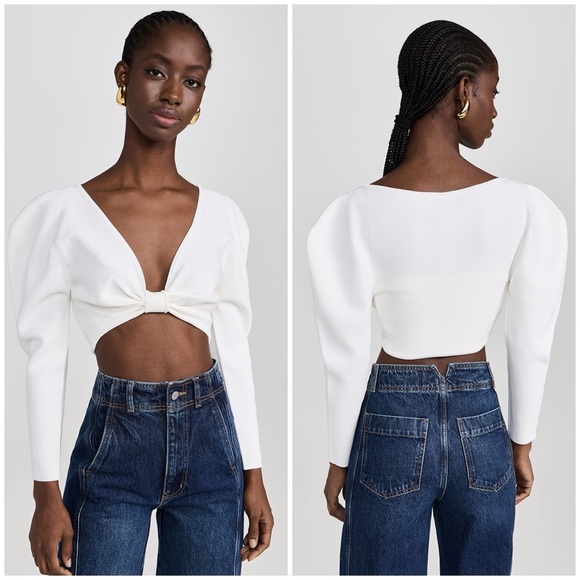 cult gaia Tops - CULT GAIA Ellie Knit Top in Off White Size S